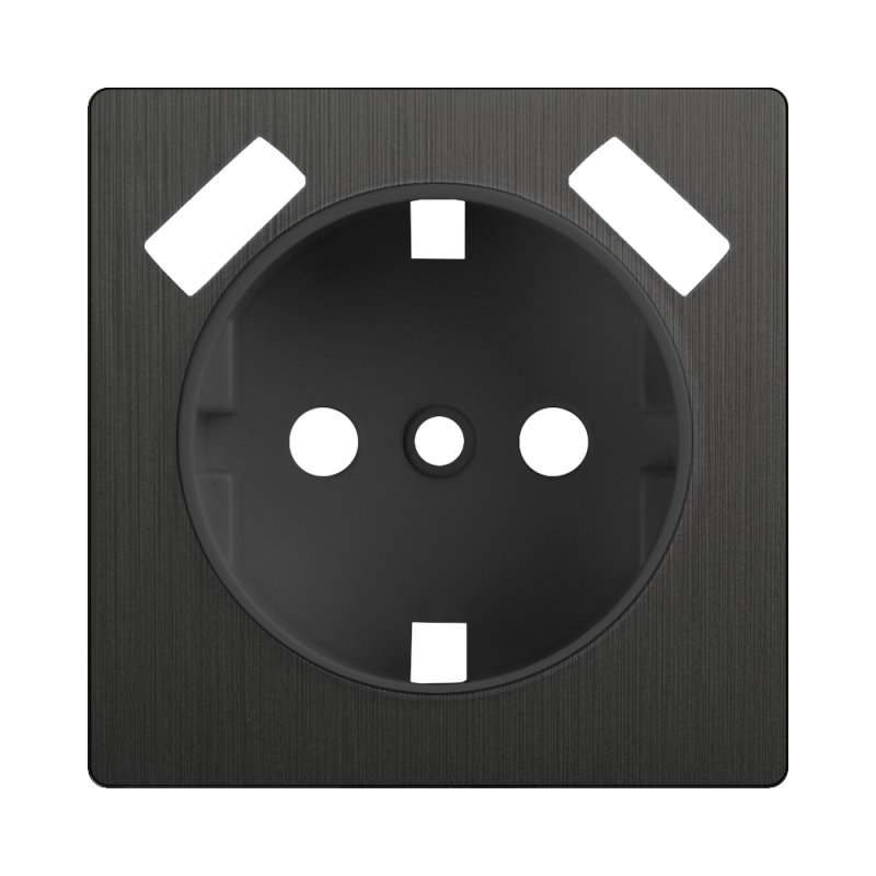 Накладка для розетки с USB  WERKEL WL04-USB-CP / W1179504 графит рифленый