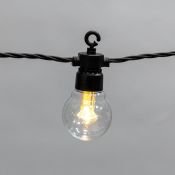 гирлянда  4.8W Белый теплый &quot;Лофт&quot; 331-355, провод черный, 10м, 220V, 20 Led, IP65