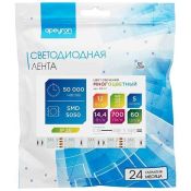 Светодиодная лента RGB 5050 12V 14.4W/m 60Led/метр 00-17 Стандарт IP20