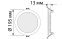 Встраиваемый светильник-панель  16W Белый  014193 IM-195D 220V IP20 круглый белый Уценка!!!