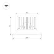 Встраиваемый светильник   6W Белый теплый 037060(1) MS-ATLAS-TRIMLESS-R50 40deg 230V круглый белый