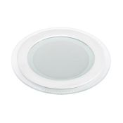 Встраиваемый светильник-панель  12W Белый 016569  LT-R160WH стекло 220V IP20 круглый белый Уценка!!! с витрины