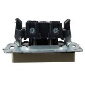 Штепсельная розетка встраиваемая IEK BRITE 10А BR-R10-10-K37 РС10-1-0-БрШ без з/к и шторками шампань