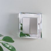 Выключатель встраиваемый двухклавишный  WERKEL W1120006 серебряный