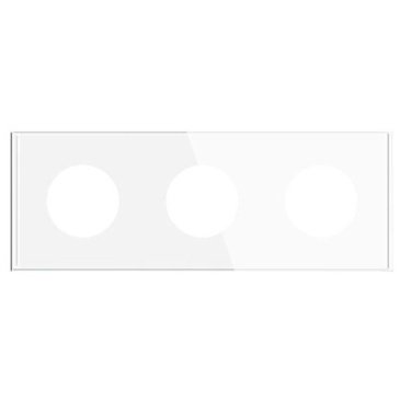 Рамка стеклянная 3 поста Arlight GLARE 043838 FRM-GLARE-GC-3-WH белая
