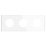 Рамка стеклянная 3 поста Arlight GLARE 043838 FRM-GLARE-GC-3-WH белая