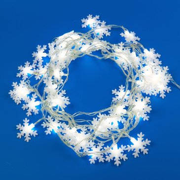 гирлянда фигурная  2.5W СНЕЖИНКИ-2  Белый  07935 ULD-S0700-050/DTA WHITE IP20 SNOWFLAKES-2  7.0м