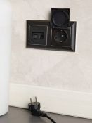 Розетка встраиваемая компьютерная двойная IEK BRITE BR-K20-2-K02 РК11-2-БрЧ RJ45 кат.6 черный