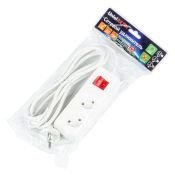 удлинитель без заземления и выключателем Uniel UL-00009992 S-CU2-3B WHITE 3м Ultra
