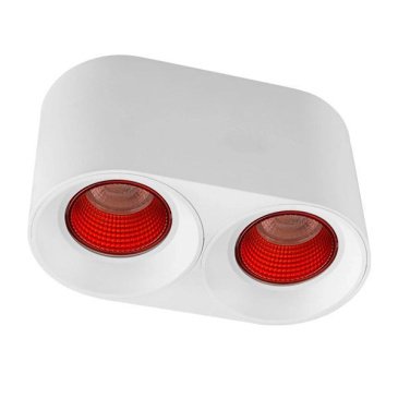 Накладной светильник DENKIRS без лампы RODVIG DK3096-WH+RD 2xGU5.3 фигурный белый/красный