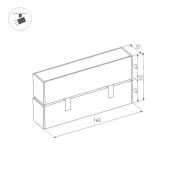 Магнитный трековый светильник  6W Белый дневной MAG-LASER-FOLD-45-S160 15deg 24V на магнитный шинопровод черный 026971