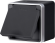 Штепсельная розетка накладная WERKEL GALLANT 16A 250V WL15-02-04 IP44 / W5071235 с/з, шторками и защитной крышкой черный/хром