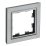 Рамка пластик 1 пост IEK BRITE BR-M12-K46 РУ-1-БрС сталь