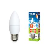 светодиодная лампа свеча Белый  6W UL-00001068 LED-C37-6W/DW/E27/FR/O Optima Volpe Уценка!!!