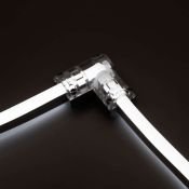 Соединитель угловой для гибкого неона ARL-CLEAR-Mini-90 (16x8mm) 022705