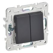 Выключатель встраиваемый двухклавишный IEK SKANDY SK-V20-0-10-K48 SK-V04T титан Выключатель встраиваемый двухклавишный IEK SKANDY SK-V20-0-10-K48 SK-V04T титан