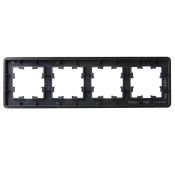Рамка стеклянная 4 поста IEK BRITE BR-M42-G-41-K02 РУ-4-2-Бр черный RE