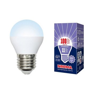 светодиодная лампа шар  G45 Белый 11W UL-00003833 LED-G45-11W-DW-E27-FR-NR Norma Volpe