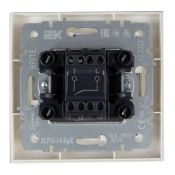 Выключатель встраиваемый одноклавишный IEK BRITE BR-V10-0-10-K36-F ВСР10-1-0-БрЖ в сборе жемчуг