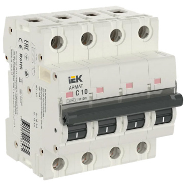 Автоматический выключатель 4-пол. 10А M10N C 10kA AR-M10N-4-C010 ARMAT IEK