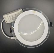 Встраиваемый светильник-панель  12W Белый дневной 016568  LT-R160WH стекло 220V IP20 круглый белый