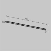 светильник  36W Белый теплый O509WL-L36B3K Полоса / Stria 220V IP65 прямоугольный накладной черный