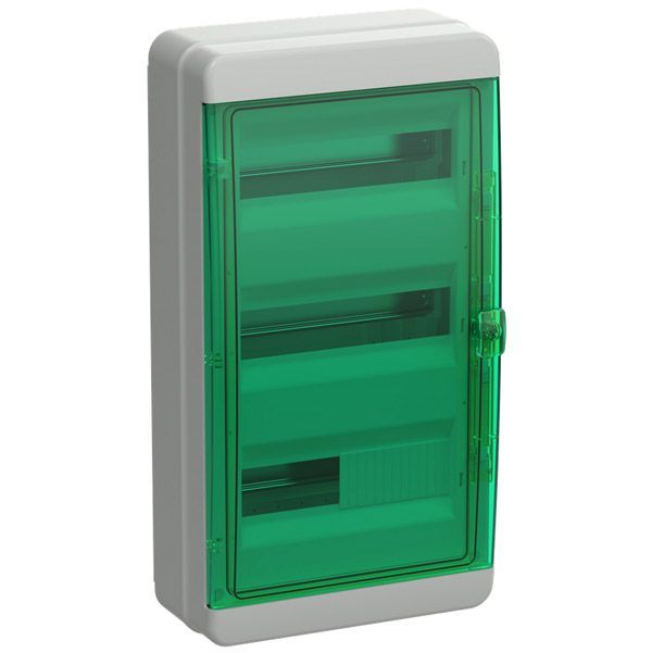 Корпус пластиковый TF5-KP72-N-36-65-K03-K06 КМПн-36 IP65 зеленая прозрачная дверь TEKFOR IEK