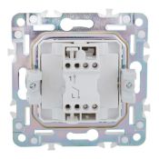 Выключатель встраиваемый одноклавишный IEK SKANDY SK-V10-0-10-K23 SK-V01S серебряный