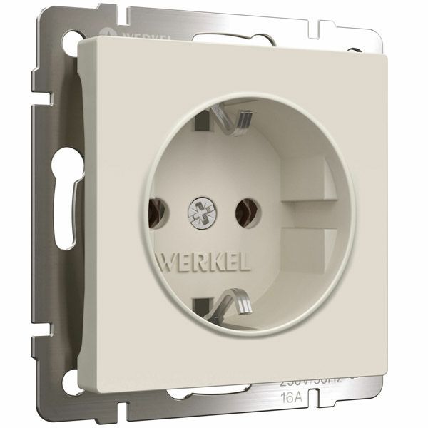 Штепсельная розетка встраиваемая WERKEL 16A 250V W1171062 с/з айвори матовый
