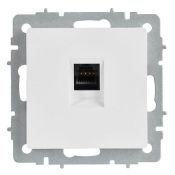 Розетка встраиваемая компьютерная IEK BRITE BR-K10-1-K91 РК10-БрАБ RJ45 кат.5E арктический белый