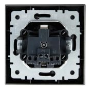 Штепсельная розетка встраиваемая IEK BRITE 16А BR-R14-16-K46-F РСР14-1-0-БрС с з/к и шторками в сборе сталь