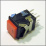 Кнопка ON-(ON) LED RWD-322 (KD2) 3A/250V 6c -чёрно-красная квадр.-