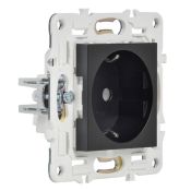 Штепсельная розетка встраиваемая IEK SKANDY 16А SK-R11-16-K02 SK-R05Bl с з/к без з/ш черный