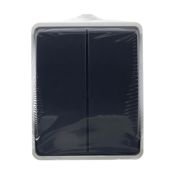 Выключатель двухклавишный EVS20-K03-10-54-DC ФОРС ВС20-2-0-ФСр серый IP54 IEK