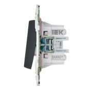 Выключатель встраиваемый двухклавишный перекрестный IEK SKANDY SK-V23-0-10-K48 SK-V06T титан
