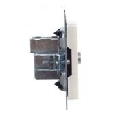 ТВ-розетка встраиваемая проходная IEK BRITE BR-A10-P-K36 РТВ10-0-БрЖ жемчуг