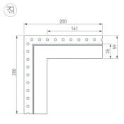 Угол для профиля SL-LINIA32-FANTOM-EDGE внешний 030101