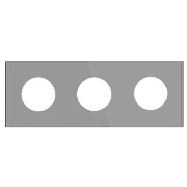 Рамка стеклянная 3 поста Arlight GLARE 043840 FRM-GLARE-GC-3-GR серый