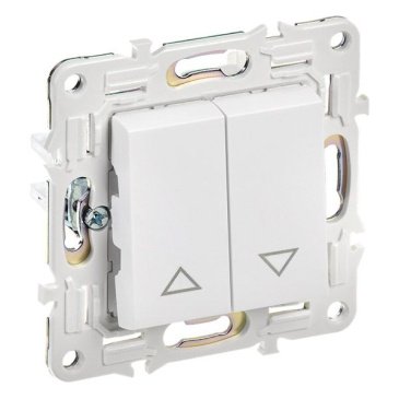Выключатель жалюзи 10А SK-V12W арктический белый SK-V15-0-10-K01 SKANDY IEK