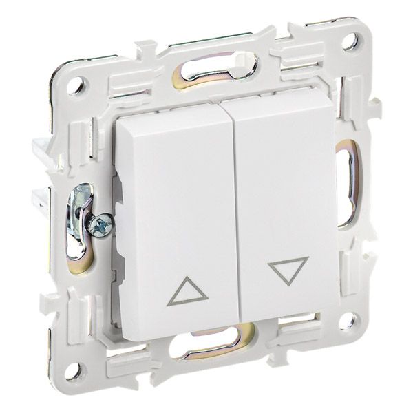 Выключатель жалюзи 10А SK-V12W арктический белый SK-V15-0-10-K01 SKANDY IEK