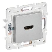 Розетка встраиваемая HDMI IEK SKANDY SK-H10-K23 SK-H01S серебряный