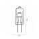 лампа галогенная капсульная G4 JC 20W Uniel JC-12/20/G4 CL 12V 00481