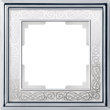 Рамка металлическая 1 пост WERKEL Palacio Gracia WL77-Frame-01 / W0011431 хром/белый
