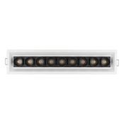 Встраиваемый светильник  20W Белый теплый  031931 MS-ORIENT-BUILT-TURN-TC-S67x300-20W 220V IP20 прямоугольный белый с черной вставкой