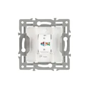 Розетка встраиваемая компьютерная RJ45 кат.6 Arlight 045301 SCT-MPC1-PL-WH белая
