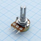 Резистор 16K1 KC   10.0K вал с насечкой L-20мм,10 кОм,0.125 Вт,200В.