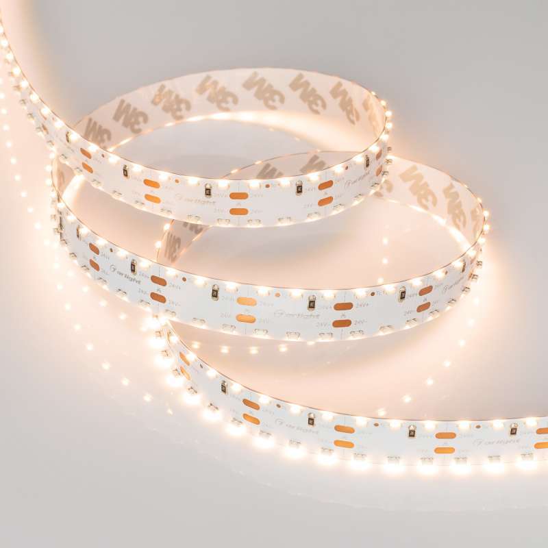 Светодиодная лента Белый теплый 3014 24V 19.2W/m 240Led/метр 024471  RS 2-5000 2x2  3000K LUX