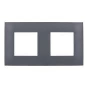 Рамка пластик 2 поста IEK SKANDY SK-M22-K48 SK-F02T титан