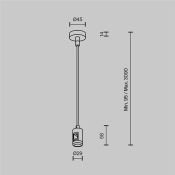 Подвес тросовый Hang с вводом питания Flarity TRA157SW-B1-BS латунь