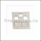 Лицевая панель для мультимедийных розеток R-TV-SAT-2xRJ45, бежевый LOGUS 90773 TMF Лицевая панель для мультимедийных розеток R-TV-SAT-2xRJ45, бежевый LOGUS 90773 TMF